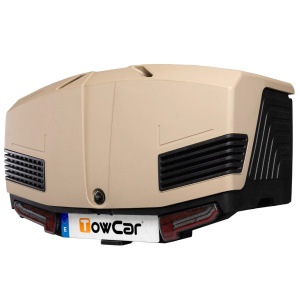 Cutie portbagaj pe carligul de remorcare Towbox V3 Camel