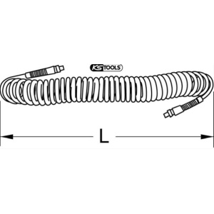 Furtun spiralat ptr aer comprimat pu, d.10mm cu filet
