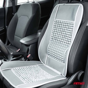 Husa scaun auto cu bile de masaj si suport lombar, dimensiuni 110 x 46 cm, culoare Gri - Img 2