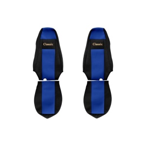 Huse pentru Scaune Camioane Classic - Albastru, Material Velours