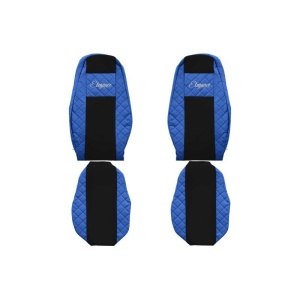 Huse pentru Scaune Elegance (albastru, eco-piele / velours, serie ELEGANCE) - Compatibil VOLVO FH4