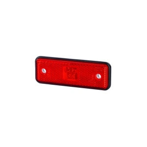 Lampă gabarit dreptunghiulară, Horpol, marcaj lateral, LED roșu, alimentare 12/24V