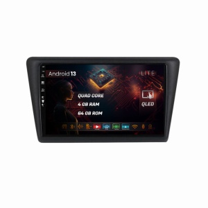 Navigatie HUB64 Seat Toledo / Skoda Rapid (2012-2019), 4GB RAM, Android 13, Quadcore, DSP, GPS, Wi-FI, Carplay, Android Auto, USB, Bluetooth, Waze, Touchscreen, 9 inch