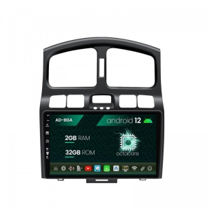Navigatie Hyundai Santa Fe (2001-2005), Android 12, A-Octacore , 2GB RAM , 32GB ROM, 9 Inch - AD-BGA9002,AD-BGRKIT210V2