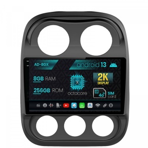 Navigatie Jeep Compass (2009-2016), Android 13, X-Octacore , 8GB RAM , 256GB ROM, 10.36 Inch Inch - AD-BGX9008,AD-BGRKIT284