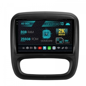Navigatie Opel Vivaro , Renault Trafic (2014-2017), Android 13, X-Octacore , 8GB RAM , 256GB ROM, 9.5 Inch - AD-BGX9008,AD-BGRKIT389