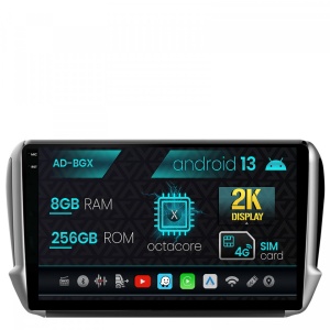 Navigatie Peugeot 208,2008 (2012,), Android 13, X-Octacore , 8GB RAM , 256GB ROM, 10.36 Inch - AD-BGX10004,AD-BGRKIT258