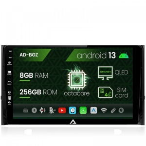 Navigatie Skoda Kodiaq, Android 13, Z-Octacore , 8GB RAM , 256GB ROM, 10.1 Inch - AD-BGZ10008,AD-BGRKIT028