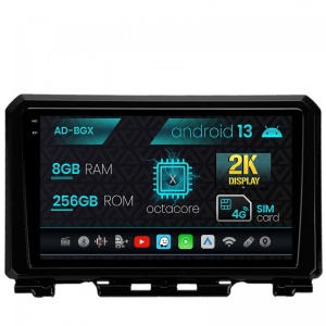 Navigatie Suzuki Jimny (2018-2022), Android 13, X-Octacore , 8GB RAM , 256GB ROM, 9.5 Inch - AD-BGX9008,AD-BGRKIT312