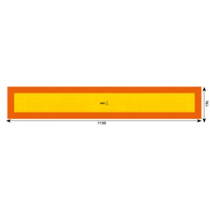 Placa reflectorizanta, HICO TWY059, galben si rosu, fluorescent, 1130 x 196 mm