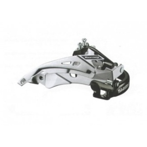 Schimbator fata 3x7/8 Shimano Tourney AFDTY700TSM6, 42T, Tragere dubla, argintiu