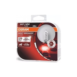 SET 2 BECURI 12V H7 55 W NIGHT BREAKER SILVER +100% OSRAM