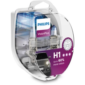 Set 2 Becuri Far H1 55W 12V Vision Plus Philips