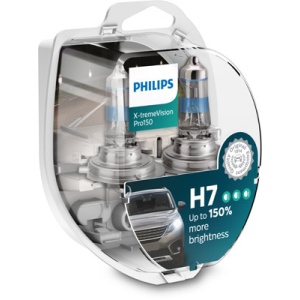 Set 2 Becuri Far H7 55W 12V X-Treme Vision Pro150 Philips