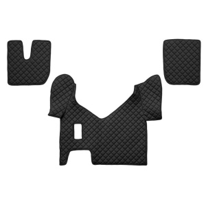 Set 3 covorase camion F-Core, Piele-ECO, pentru IVECO STRALIS, transmisie manuala, Negru - Img 1