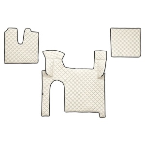 Set 3 covorase camion F-Core, Piele-ECO, pentru MAN TGX, transmisie manuala, 2 sertare, Bej
