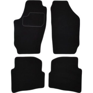 Set 4 covorase auto MAMMOOTH, Velur, pentru SKODA FABIA I 1999-2008 SALOON, Negru