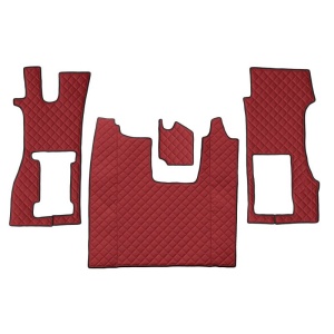 Set 4 covorase camion F-Core, Piele-ECO, pentru SCANIA L,P,G,R,S, 2016+, scaun pasager pneumatic, Rosu