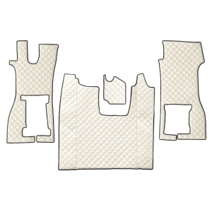 Set 4 covorase camion F-Core, Piele-ECO, pentru SCANIA L,P,G,R,S, scaun pasager convertibil, 2016+, Bej