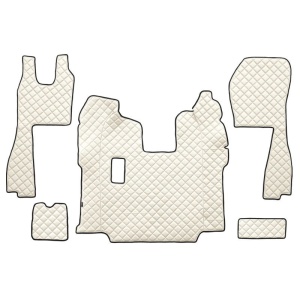 Set 5 covorase camion F-Core, Piele-ECO, pentru SCANIA L,P,G,R,S, P,G,R,T, 2010+, transmisie manuala, scaune standard-nu RECARO, Bej