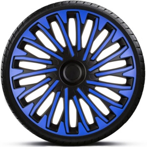 Set Capace Roti, 16 inch, Albastru-Negru Cu Inel Negru Soho, Mega Drive