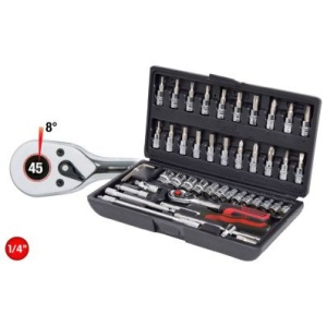 Set Chei Tubulare De 1/4 Chrome. 48 De Piese