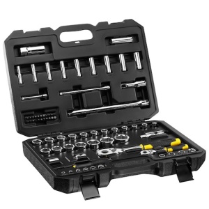 Set de clicheți cu 72 de dinți și chei tubulare STANLEY® de 1/4 in. și 1/2 in., cu accesorii, 72 buc