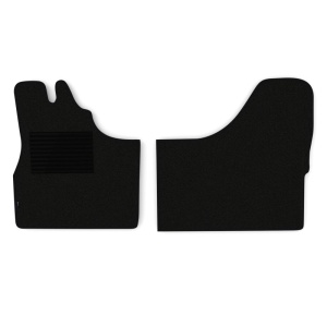 Set Huse Auto Velours F-CORE - Șofer + Pasager, Negru