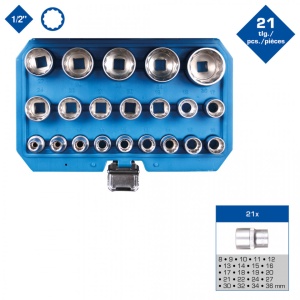 SET TUBULARE 1/2 BIHEXAGONALE 8-36MM - BRILLIANT TOOLS - BT022405