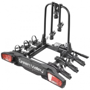 Suport 3 biciclete Green Valley TOURER (4 cu adaptor) cu prindere pe carligul de remorcare