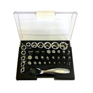 Trusa De 38 Tubulare Cu Clichet Telescopic De 1-4Inch