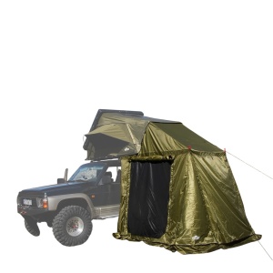 Anexă cort auto Overlander Nova Eco-Green – spațiu suplimentar pentru camping și overlanding