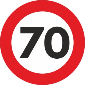 Autocolant Sticker "Limita Viteza" Reflectorizant - 70km/h