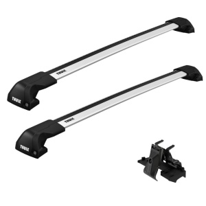 Bare transversale Thule WingBar Evo Flush Edge Silver dedicate pentru Toyota bZ4X 5-dr SUV 2022- cu bare longitudinale integrate - Img 1