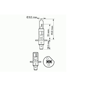 Bec Far H1 12V 55W P14.5S Basic Sct