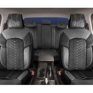 Duster II (2019-2024) - Set Huse scaune Dubai Negru - realizate special pentru Duster - Img 3
