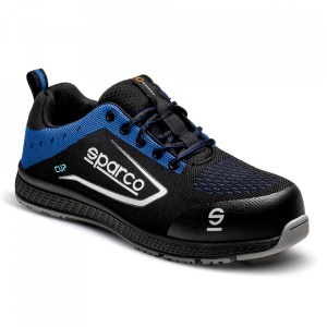 Incaltaminte de protectie curse Sparco Light Line Cup - Piele intoarsa/Net ,Negru/ Albastru , marime: 41