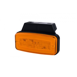 Lampă de marcaj, Horpol, 12/24V, cu dispozitiv reflectorizant și suport, portocalie