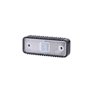 Lampă de marcaj Horpol, albă cu suport din cauciuc 12/24V