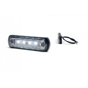 Lampă dreptunghiulară, WAŚ, marcaj față pentru bară, cu suport cauciucat, W189, 12/24V