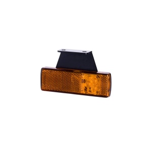 Lampă gabarit, Horpol, dreptunghiulară cu suport, marcaj lateral, LED, lumină galbenă, partea dreaptă, 12/24V