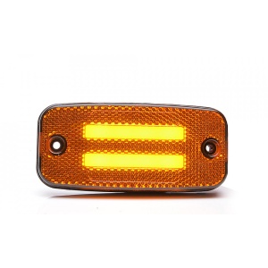 Lampă marcaj lateral, WAŚ, portocalie cu suport W158 12/24V