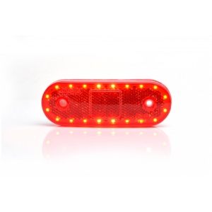 Lampă spate, WAS, pe LED cu 2 funcții și element reflectorizant, 12/24V, W179