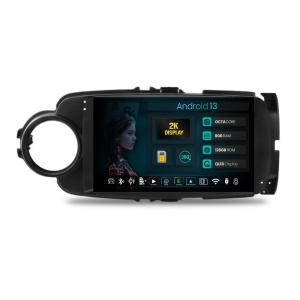 Navigatie 2K HUB64 Toyota Yaris (2010-2018), 8GB RAM, Android 13, Octacore, Slot Sim 4G, DSP, GPS, Wi-FI, Carplay, Android Auto, USB, Bluetooth, Waze, Touchscreen, 9.5 Inch
