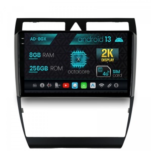 Navigatie Audi A6 (1999-2004), Android 13, X-octacore , 8GB RAM , 256GB ROM, 9.5 Inch - AD-BGX9008,AD-BGRKIT429