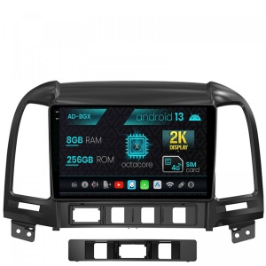 Navigatie Hyundai Santa Fe (2006-2012), Android 13, X-Octacore , 8GB RAM , 256GB ROM, 9.5 Inch - AD-BGX9008,AD-BGRKIT210
