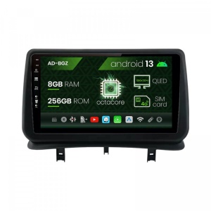 Navigatie Renault Clio 3 (2005-2013), Android 13, Z-Octacore , 8GB RAM , 256GB ROM, 9 Inch - AD-BGZ9008,AD-BGRKIT371V2