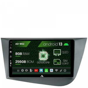 Navigatie Seat Leon (2005-2012), Android 13, Z-Octacore , 8GB RAM , 256GB ROM, 9 Inch - AD-BGZ9008,AD-BGRKIT052