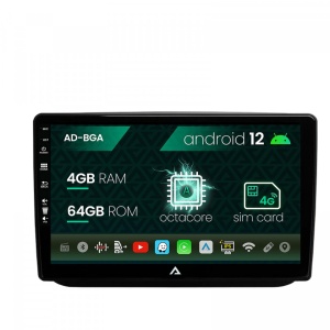 Navigatie Skoda Fabia (2007-2014), Android 12, A-Octacore , 4GB RAM , 64GB ROM, 10.1 Inch - AD-BGA10004,AD-BGRKIT046