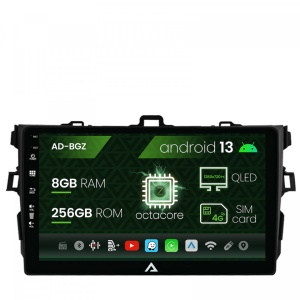 Navigatie Toyota Corolla (2007-2013), Android 13, Z-Octacore , 8GB RAM , 256GB ROM, 9 Inch - AD-BGZ9008,AD-BGRKIT091